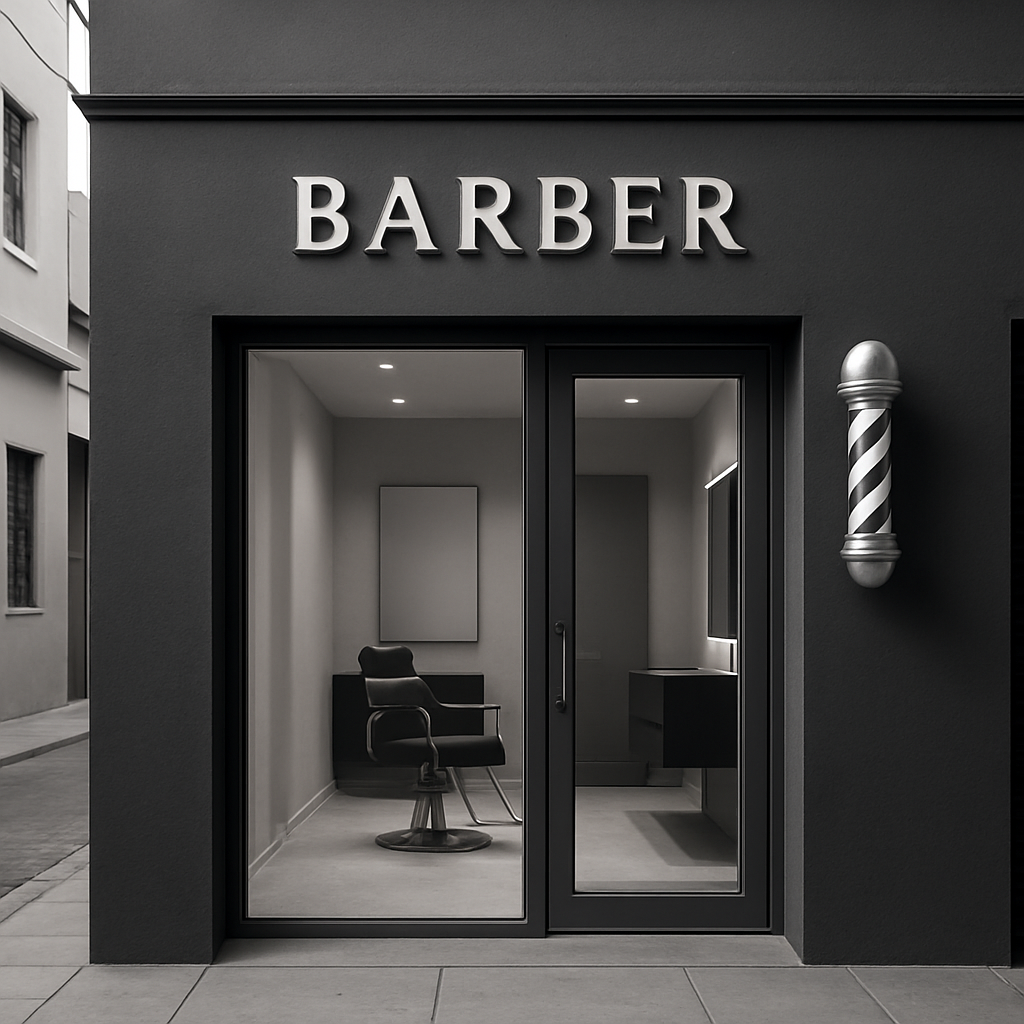 Exodus Barber Studio storefront and branding in Bayamón, Puerto Rico